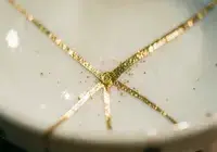 金継ぎの金色の継ぎ目