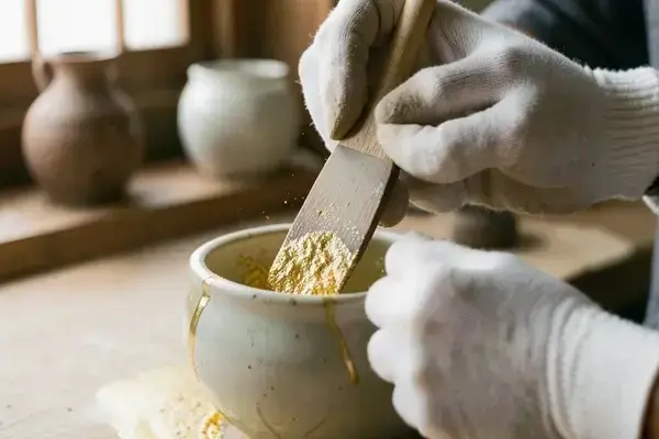 金継ぎ修復のマスター作業