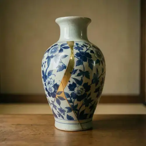金継ぎ花瓶