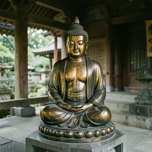 緑青除去の仏像