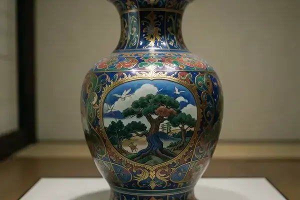 明治の七宝花瓶